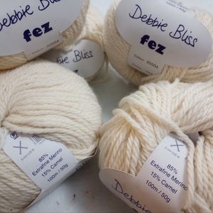 5+ skeins of cream Merino/Camel yarn